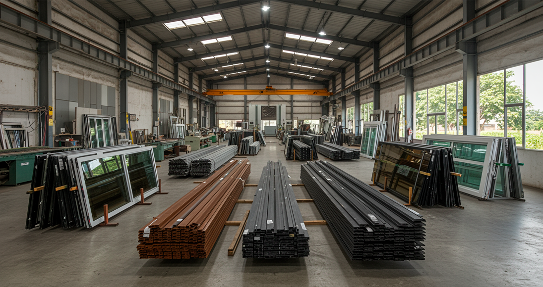 raw materials in a factory
